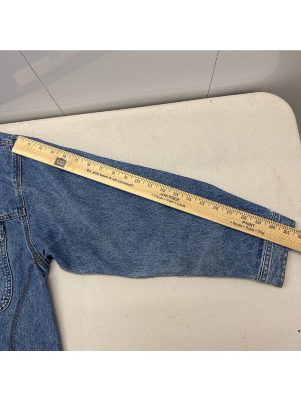 VTG JORDACHE LARGE STONEWASH DENIM JEAN TRUCKER COWBOY RANCH JACKET SZ Large - Picture 9 of 9